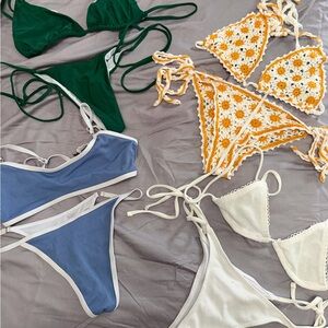 Green Triangle Bikini Set